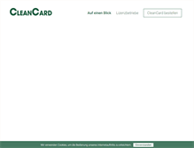 Tablet Screenshot of cleancard.de